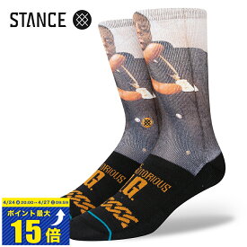 [要エントリーで最大P15倍 4/24(水)20:00～4/27(土)9:59] STANCE SOCKS X NOTORIOUS B.I.G. THE KING OF NY スタンス ソックス ノトーリアス B.I.G. キング・オブ・ニューヨーク メンズ 靴下 BLACK ブラック【BIGGIE】 A555D22THE#BLK 【追跡可能メール便・日時指定不可】