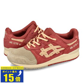 [要エントリーで最大P15倍 4/24(水)20:00～4/27(土)9:59] ASICS SPORTSTYLE GEL-LYTE III OG アシックス スポーツスタイル ゲルライト スリー OG メンズ レディース スニーカー ローカット WOOD CREPE/BURNT RED ベージュ 1203A345-201