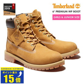 [要エントリーで最大P15倍 4/24(水)20:00～4/27(土)9:59] TIMBERLAND 6inch PREMIUM BOOT ティンバーランド 6インチ プレミアム ブーツ JUNIOR'S WEHAT No.12909 レディース