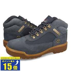 [要エントリーで最大P15倍 4/24(水)20:00～4/27(土)9:59] TIMBERLAND WATERPROOF FIELD BOOT ティンバーランド フィールドブーツ ウォータープルーフ ブーツ メンズ ブーツ DARK BLUE NUBUCK ブルー A2N1T