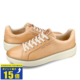 [要エントリーで最大P15倍 4/24(水)20:00～4/27(土)9:59] COLE HAAN GRANDPRO TOPSPIN SNEAKER コールハーン グランドプロ トップスピン スニーカー メンズ ローカット BARELY BEIGE VACHETTA/IVORY ベージュ c37012