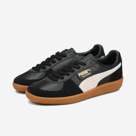 【20%OFF】 PUMA PALERMO LTH プーマ パレルモ レザー メンズ レディース スニーカー ローカット BLACK/FEATHER GRAY/GUM ブラック 396464-03