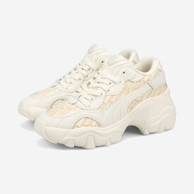 【プライスダウン】 PUMA PULSAR WEDGE WMNS MONOGRAM プーマ パルサー ウェッジ ウィメンズ モノグラム レディース スニーカー ローカット FROSTED IVORY/CANVAS ベージュ 402240-01