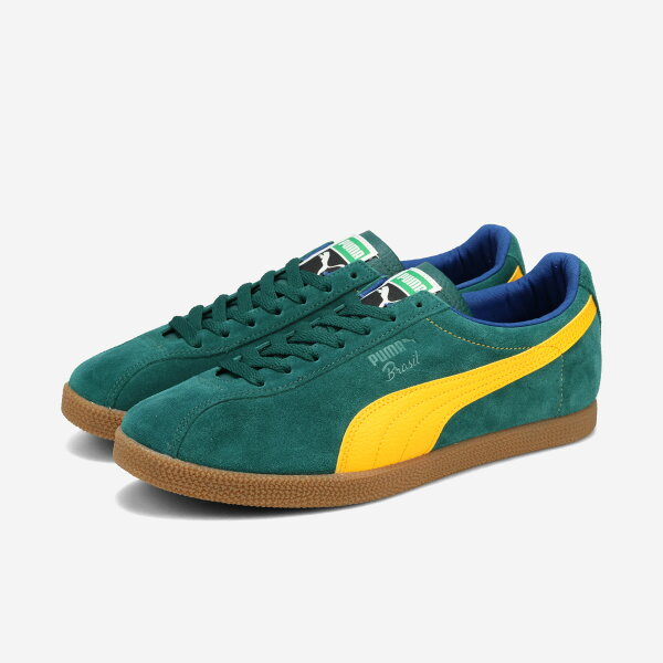 【50%OFF】 PUMA BRASIL LTH プーマ ブラジル レザー メンズ DARK MYRTLE/GUM ネイビー 403246-01