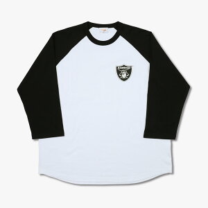 raidback fabric Emblem Logo BASEBALL TEE -Dokuganryu Ver.- ���C�h�o�b�N �t�@�u���b�N �G���u�������S �x�[�X�{�[�� T�V���c �����Y ����T�V���c WHITE/BLACK �z���C�g RB-EL-BT-01-WB�y�ǐՉ\���[���ցE�����w