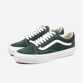 【プライスダウン】 VANS LX OLD SKOOL 36 バンズ LX オールドスクール 36 メンズ スニーカー ローカット PIG SUEDE SCARAB グリーン VN000CXUPRM