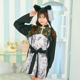 ハロウィンコスチューム キッズ ジュニア 女の子 COSCHU! ウルフキョンシー コスチュ おおかみ アニマル コスプレ【 最強翌日配送 】 【ハロウィン 衣装 子供 女の子 小学生 中学生 ガールズ 仮装 女性 コスプレ 可愛い 耳 みみ 狼】