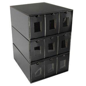 【レビューでポケカcam2509】3列ストレージボックス 窓あり 窓なし 引き出しクリア ディスプレイ ストレージボックス カードストレージ トレカ 収納 大容量 安価ストレージ 軽量BOX 収納BOX 収