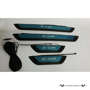 �g���^ C-HR �X�J�b�t�v���[�gLED���� 4�_�Z�b�g �X�e�����X+�v���X�`�b�N �T�C�h�X�e�b�v �L�b�L���O�v���[�g �v���e�N�^�[�Ԏ��LED