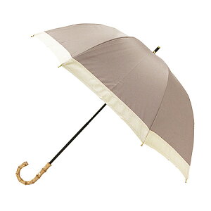 送料無料 pinktrick 完全遮光 深張り グログラン バイカラー 日傘 長傘 【かさ 傘 晴雨兼用 はっ水 遮熱 完全 遮光 UPF50+ 雨傘 兼用 UVカット 内側 黒 おしゃれ 遮光100 竹 持ち手 バンブー レディー