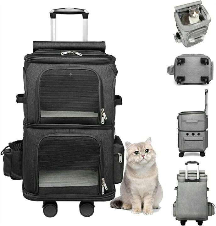 楽天市場】猫 2匹 リュック 分離可 キャリー 2層 ペット キャリー 