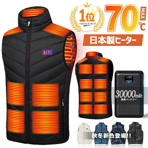 �d�M�x�X�g ���{�� 17���@�ۃq�[�^�[ 30000mAh�o�b�e���[�t�� Max70�� 3�b���g USB/DC���M ���M�x�X�g �q�[�^�[ �t�� ���M�x�X�g �傫���T�C�Y �j�����p