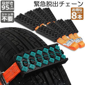 タイヤチェーン 非金属 8本セット 緊急脱出用チェーン 滑り止めチェーン スノーチェーン スタック ジャッキアップ不要 緊急脱出 雪道 砂地道 悪路 応急処置 エスケープ スラッシュ 車緊急脱