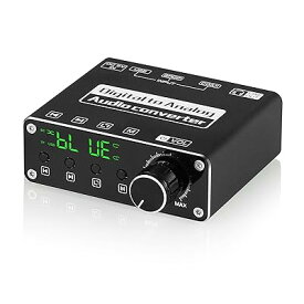 Nobsound Mini S/PDIF ファイバー デジタル/アナログ オーディオ コンバーター Bluetooth USB DAC ヘッドホンアンプ プリアンプ ブラック