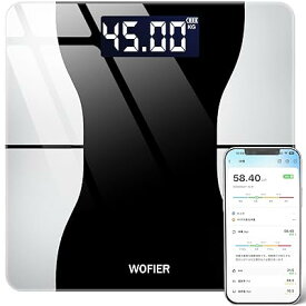 体重計 スマホ連動 体脂肪計 体組成計 Bluetooth 高精度 iOS/Android 対応 ヘルスメーター 乗るだけ測定 多機能の体組成測定 体重、体脂肪率、筋肉率、水分量、BMI など測定 電源自動ON/OFF 薄型 ボディスケール 日本語取