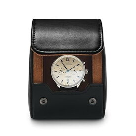 Woodten時計ケース 1本時計 ケース ブラックレザー時計ケース防水・耐衝撃で時計を安全に保護するウォッチクッション付きポータブルウォッチケース サプライズボックス バレンタインデー ギフトボックス 誕生日プレゼント