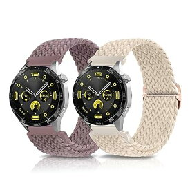 [LanQii] 22mm バンド Huawei Watch GT4 46mm/4 Pro /4 /Ultimate/Buds/Garmin Venu 3 45mm 対応 ナイロン【2枚セット】 バンド 編み込み スポーツ用 Amazfit Bala