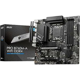 MSIマザーボード PRO B760M-A WIFI DDR4 【第14/13/12世代IntelCPU(LGA1700)対応】2xGen4高速M.2/最大4画面出力 [Intel B760搭載] MB5996