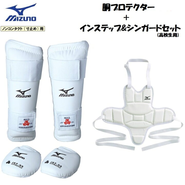 楽天市場】3点セット ミズノ 空手 インステップガード＆シンガード 