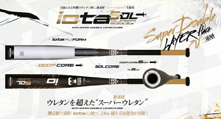 楽天市場】83cm/720gのみ美津和タイガー 野球 軟式複合バット iota 