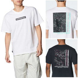 2024年新モデル アンダーアーマー UA ヘビーウェイトコットン バック グラフィック ショートスリーブ Tシャツ 半袖 トレーニング 1384800