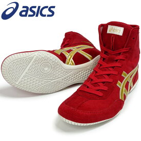 【サイズ交換送料無料】アシックス asics レスリングシューズ 1083A001 ライナースポーツオリジナルデザイン ボクシングシューズ レッド×ゴールド A525