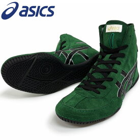 【サイズ交換送料無料】アシックス ボクシングシューズ レスリングシューズ 1083A001 ライナースポーツオリジナルデザイン グリーン×ブラック A554