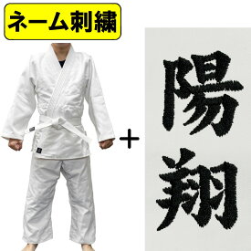 上下名前刺繍付き 体育の授業におすすめ!! 授業用 柔道着 上下白帯セット(ジュニアから大人サイズまであり) ライナースポーツオリジナル SI-LSJ20 LSJ20