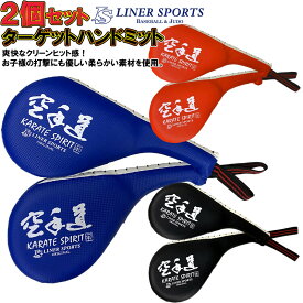 [左右2個セット]空手道 ハンドミットダブル 1年保証 ライナースポーツオリジナル 空手 ターゲットミット キックミット LSALI007 set61
