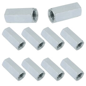 カップリングナット 5/8インチ-11 x 2-1/8インチ 亜鉛メッキスチールロッドカップリングナット 5/8インチ-11 TPI 10個パック