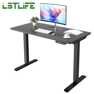 LSTLIFE 昇降デスク 電動昇降デスク スタンディングデスク 電動 昇降式デスク 昇降テーブル オフィスデスク パソコンデスク リモートワーク デスク 高さ調整 天板 幅100*60cm メモリー機能 高さ7