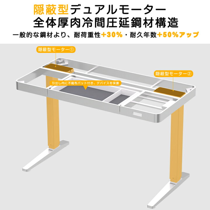 楽天市場】LSTLIFE 昇降デスク 電動昇降 昇降式デスク ガラス天板 