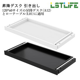 LSTLIFE 昇降デスク用引き出し 耐荷重30KG 昇降デスク適用 スタンディングデスク用 冷間圧延鋼板製 幅58cm x 奥行29cm 収納可能 A12 L01適用 正規品