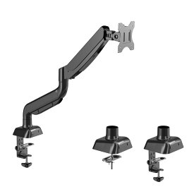 モニターアーム LSTLIFE デスクマウント ガススプリング式 モニターアーム マットブラック 32インチモニター 上下左右移動 画面回転 耐荷重2~9kgまで対応 【メーカー保証1年】