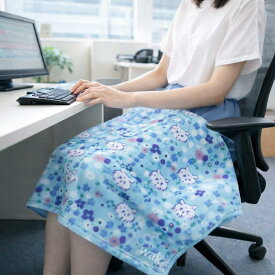 毛布 ケット 西川 D-seed ネコ柄 ひざ掛け毛布 フラワー柄ブルー 70×100cm ブランケット ポリエステル100% ひざかけ ねこ柄　クォーターケット ラッピング無料