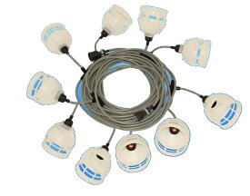 代引き不可！すずらん灯10灯20m白熱電球付スーパー照明　E26タイプ