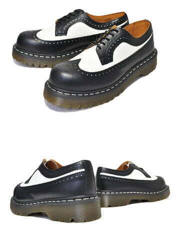 【送料無料ドクターマーチンBex3989ブローグ】Dr.Martens3989BROGUESHOEBEX34Fblack&white【ブラックホワイトツートンカラーウィングチップブローキング厚底ホワイトウェルトステッチカジュアルシューズ5Eye靴レザー】