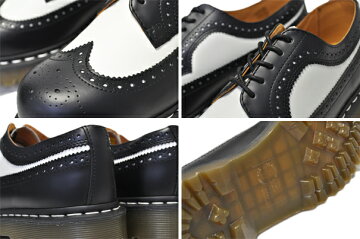 【送料無料ドクターマーチンBex3989ブローグ】Dr.Martens3989BROGUESHOEBEX34Fblack&white【ブラックホワイトツートンカラーウィングチップブローキング厚底ホワイトウェルトステッチカジュアルシューズ5Eye靴レザー】