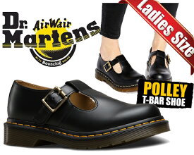 [ ポイントUP & お得な割引クーポン!! ] 【送料無料 ドクターマーチン レディース】Dr.Martens POLLEY SMOOTH BLACK POLLEY T-BAR SHOE ポーリー レディース カジュアル Tバー ストラップ Tストラップ ブラック 14852001