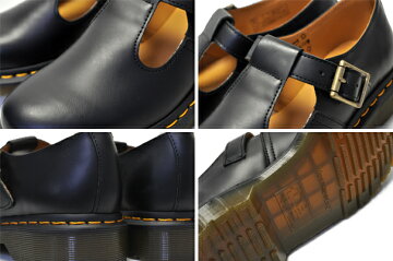 【送料無料ドクターマーチンレディース】Dr.MartensPOLLEYSMOOTHBLACK【ポーリーレディースカジュアルシューズTバーストラップシューズTストラップレザーブラック】