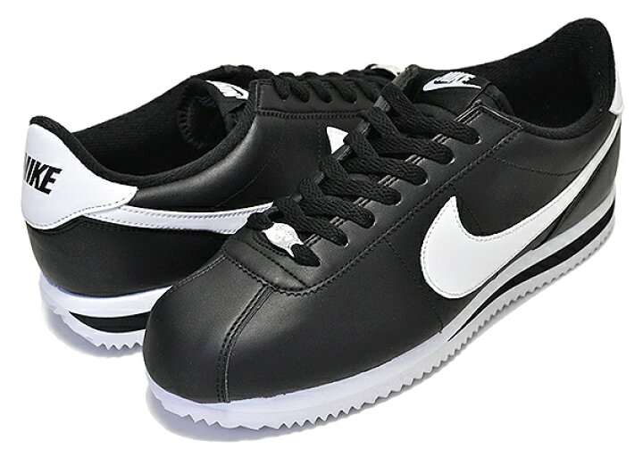 楽天市場 お得な割引クーポン発行中 あす楽 対応 送料無料 ナイキ コルテッツ ベーシック レザー Nike Cortez Basic Leather Black White Metallic Silver 012 スニーカー コルテッツ ブラック スニーカー メンズ ｌｔｄ ｏｎｌｉｎｅ