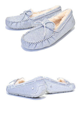 お得な割引クーポン発行中!!【あす楽対応!!】【送料無料アグダコタウィメンズ】UGGWOMENSDAKOTASPARKLESILVER1100178slvrスパークルシルバースリッポンモカシンレディースグリッター