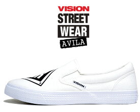 お得な割引クーポン発行中!!【あす楽 対応!!】【ヴィジョン アヴィラ】VISION AVILA WHITE vsw-6154-000 スリッポン スニーカー スケート ビジョン ストリート ウェア ホワイト