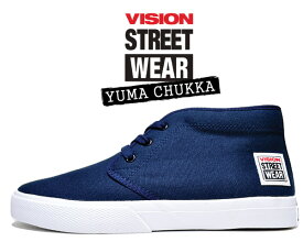 お得な割引クーポン発行中!!【あす楽 対応!!】【ヴィジョン ユーマ チャッカ 】VISION STREET WEAR YUMA CHUKKA NAVY vsw-6354-030 スニーカー スケート ビジョン ストリート ウェア ネイビー