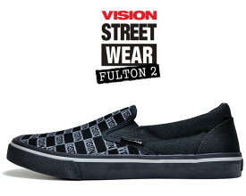 お得な割引クーポン発行中!!【あす楽 対応!!】【ヴィジョン フルトン 2】VISION FULTON 2 BLACK PRINT vsw-9151-115 スリッポン スニーカー スケート ビジョン ストリート ウェア ブラックプリント