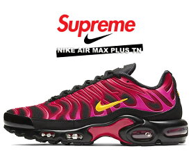[最短即日発送!! & お得なクーポン!!] 【送料無料 ナイキ エアマックス プラス × シュプリーム】NIKE AIR MAX PLUS TN / SUPREME "FIRE PINK" university red/varsity maize da1472-600 スニーカー コラボレーション BLACK