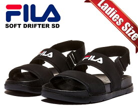 お得な割引クーポン発行中!!【あす楽 対応!!】【フィラ ソフト ドリフター サンダル】FILA SOFT DRIFTER SD Black/Black/Black 1sm01580d-001 レディース ストラップ 軽量 クッション ブラック