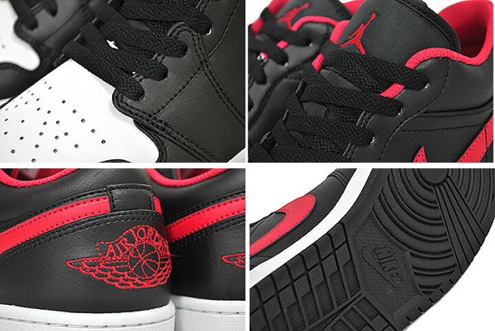 楽天市場 お得な割引クーポン発行中 あす楽 対応 送料無料 ナイキ エアジョーダン 1 ロー Nike Air Jordan 1 Low Black Fire Red White 063 White Toe スニーカー Aj1 ブラック ファイヤーレッド ホワイト ｌｔｄ ｏｎｌｉｎｅ
