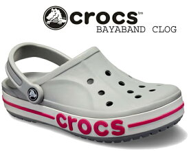 お得な割引クーポン発行中!!【あす楽 対応!!】【クロックス バヤバンド クロッグ】crocs BAYABAND CLOG LIGHT GREY/CANDY PINK 205089-0fs サンダル グレー ピンク ミュール