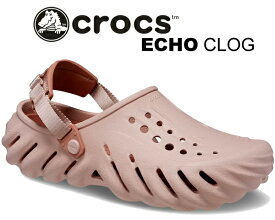 お得な割引クーポン発行中!!【あす楽 対応!!】【送料無料 クロックス エコー クロッグ】crocs ECHO CLOG PINK CLAY 207937-6ty ピンククレイ サンダル ミュール クロスライト ターボ ヒールストラップ